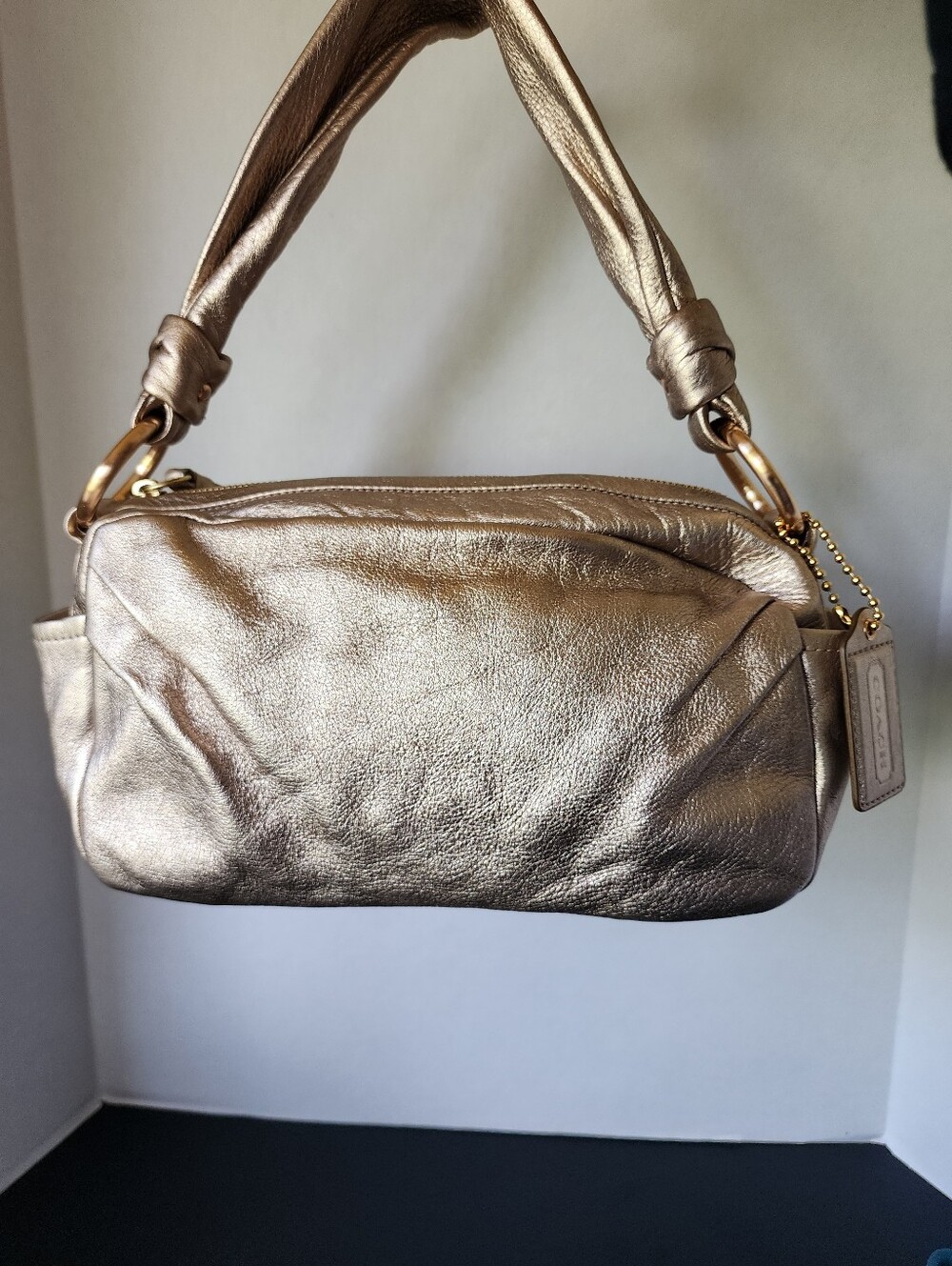 Coach Rose Gold Metallic Parker Shoulder Bag, EUC, 2008, $298 MSRP, 13465